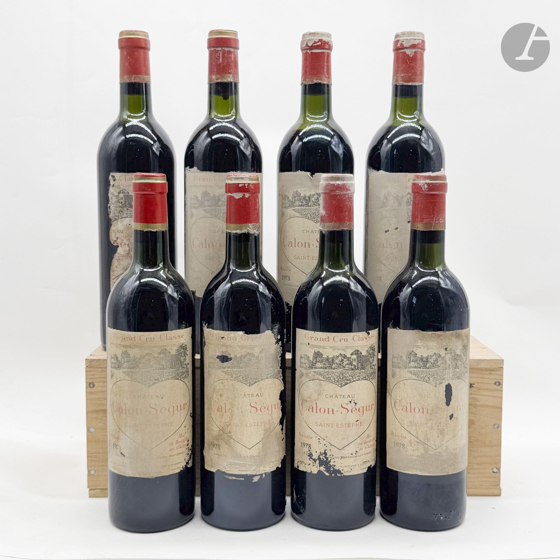 8 B CHÂTEAU CALON-SEGUR (H.E. ou mieux; e.t.a. avec 1 millésime illisible; c.s.), GCC3 Saint-Estephe, 1978