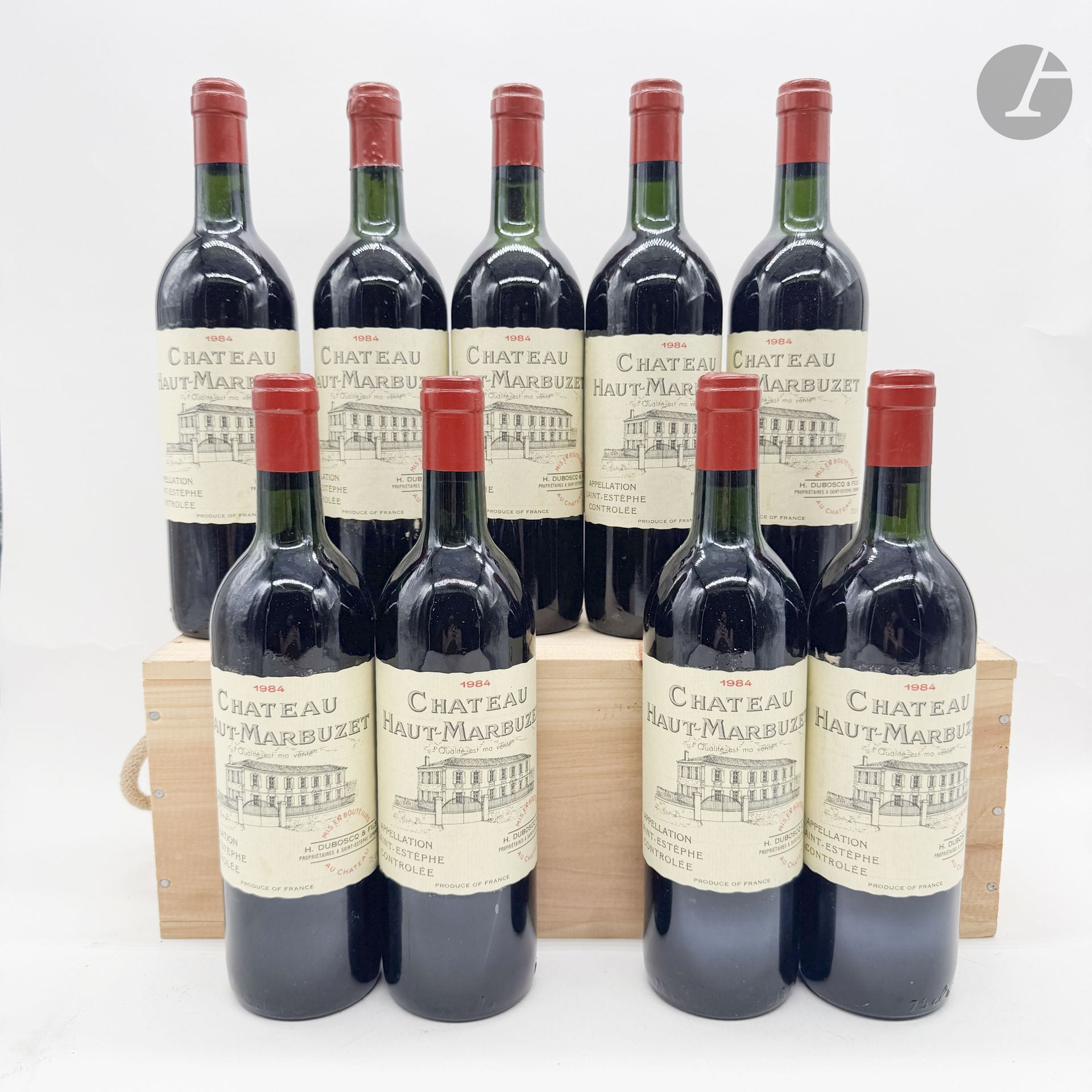 9 B CHÂTEAU HAUT-MARBUZET (T.L.B.+ à H.E.+; 1 c.s.), Saint-Estephe, 1984
