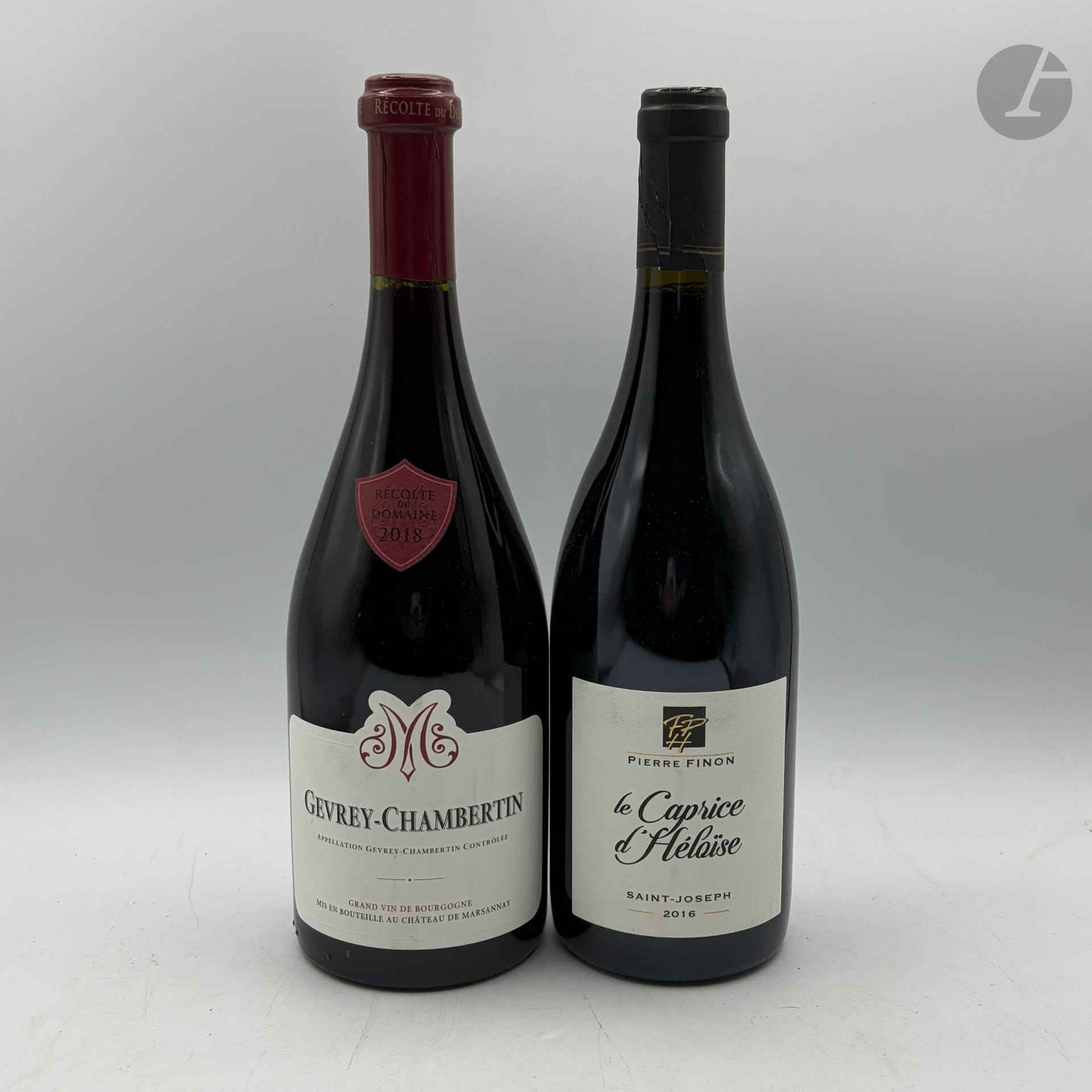 1 B GEVREY-CHAMBERTIN, Château de Marsannay, 2018
1 B SAINT-JOSEPH LES CAPRICES D'HELOISE, Domaine Pierre Finon, 2016
