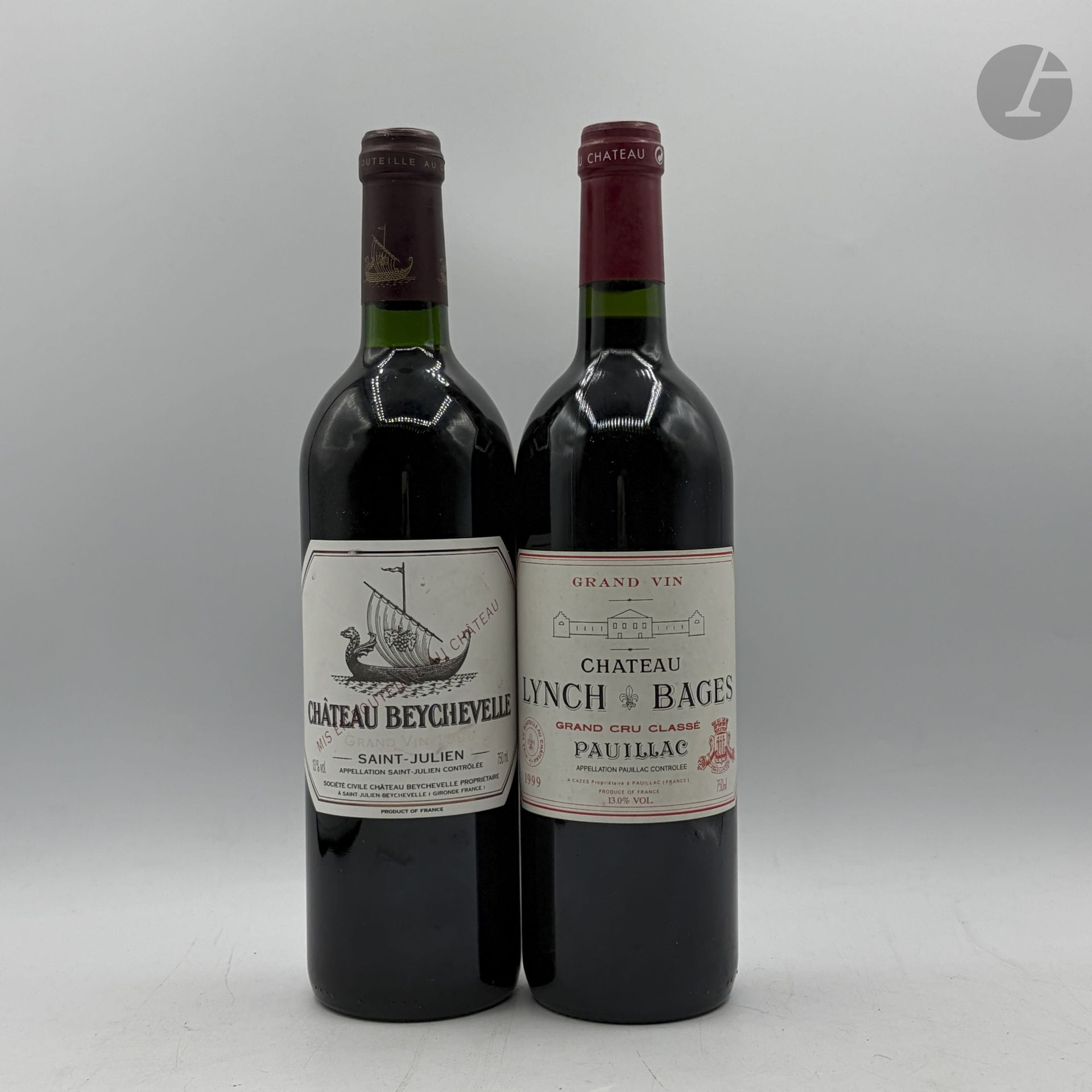 1 B CHÂTEAU LYNCH BAGES , GCC5 Pauillac, 1999
1 B CHÂTEAU BEYCHEVELLE (e.f.s.), GCC4 Saint-Julien, 1996