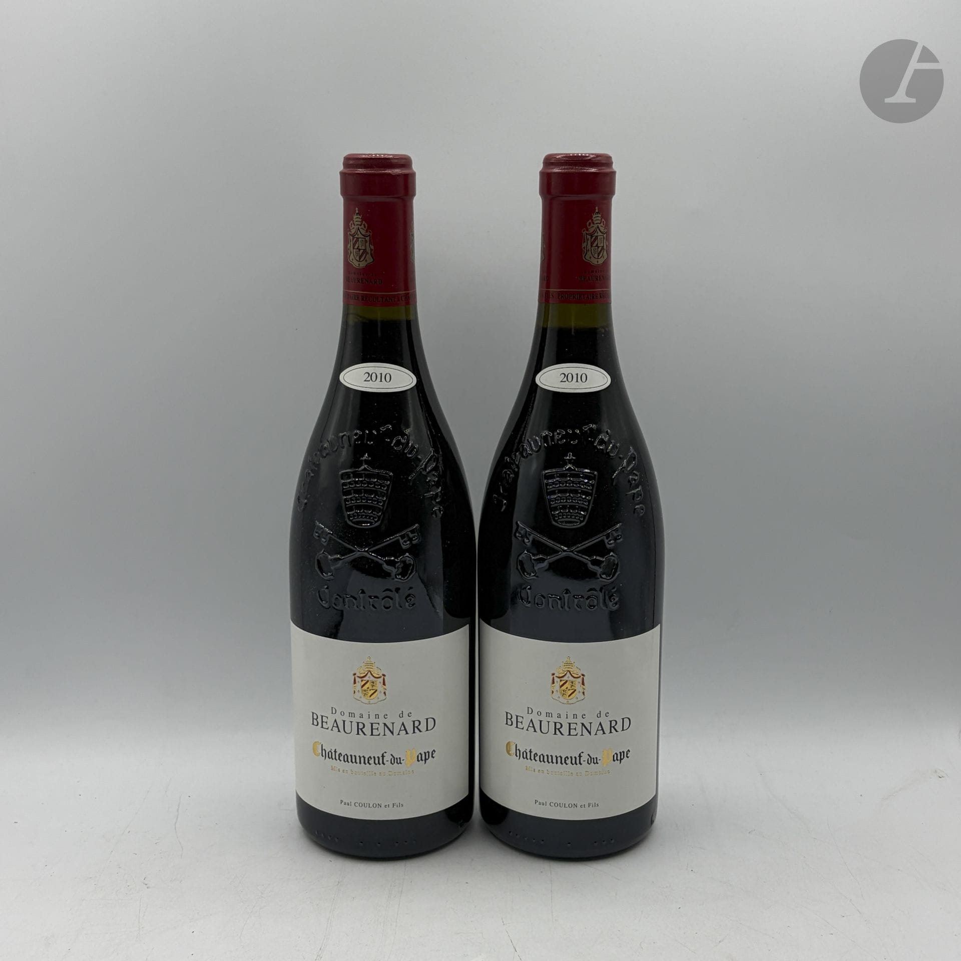 2 B CHÂTEAUNEUF DU PAPE Rouge, Domaine de Beaurenard, 2010