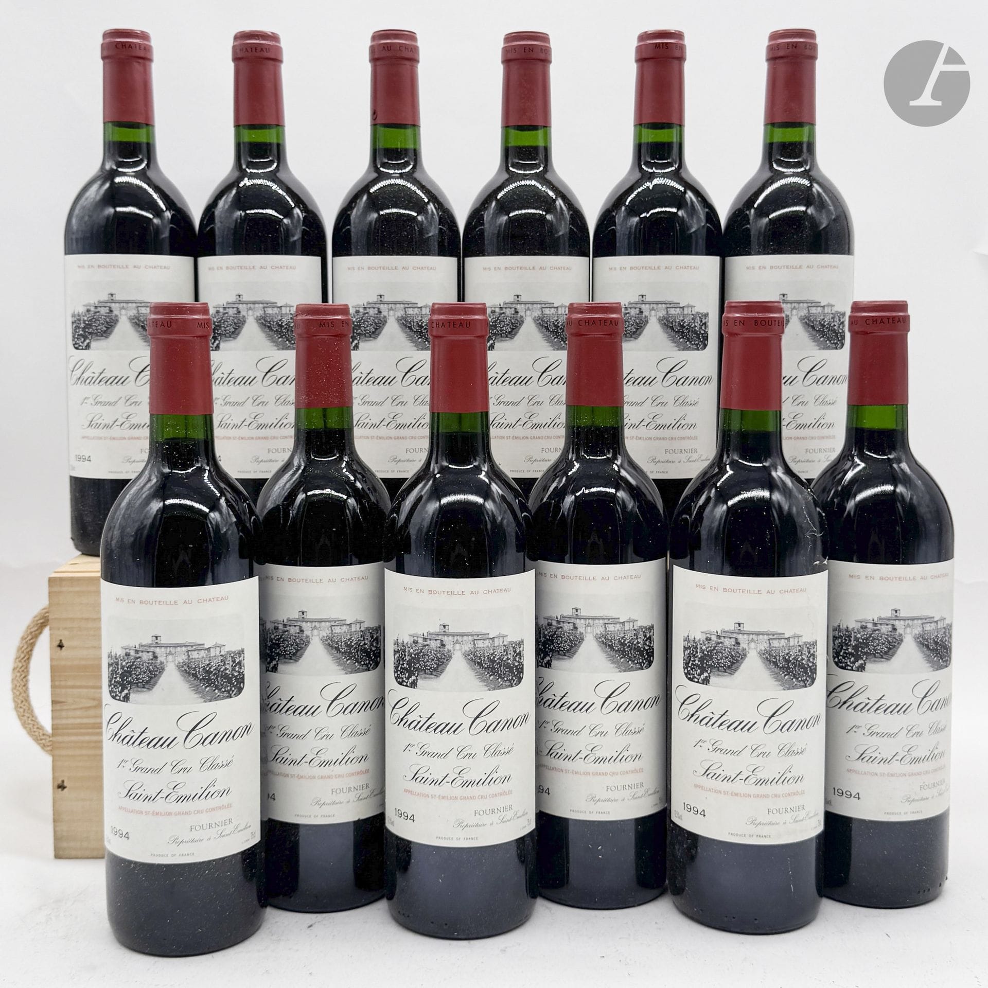 12 B CHÂTEAU CANON (Caisse Bois d'origine), GCC1B Saint-Emilion, 1994