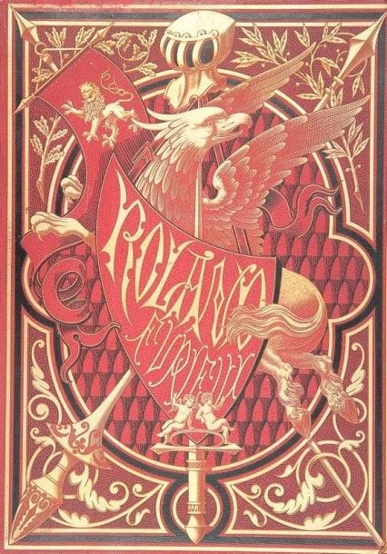 ARIOSTE. Roland Furieux Poème héroïque traduit par A.-J. du Pays et illustré par Gustave Doré. Paris  : Librairie Hachette, (1879). — In- folio, (2  ff.), VIII, 658  pp. , (1 f. blanc), 81 planches. Percaline rouge d’édition, signée de A. Souze, fers spéciaux dorés et noirs sur le plat supérieur et au dos, second plat orné d’un encadrement en noir, dos lisse.

Premier tirage des illustrations de Gustave Doré, composées d’un frontispice, d’une vignette sur le titre, de 535 bois dans le texte et de 81 planches.
Il s’agit de la dernière grande publication de Gustave Doré qui a travaillé dans l’esprit même de l’œuvre de l’Arioste, passant avec aisance de l’histoire à la légende, du sanglant au badin, des architectures gothiques aux forêts sauvages. On y trouve la somme de toute l’œuvre de l’artiste, les forêts d’Atala, les palais de l’Ancien testament, les monstres de l’Enfer de Dante, etc.
La diversité est visible également dans l’utilisation de figures dans le texte et hors texte, d’en-têtes en forme de L inversé pour les têtes de chapitre, et par l’emploi de deux techniques de reproduction, certaines illustrations ayant été gravées sur bois de bout et d’autres étant des reproductions exactes des dessins de l’artiste exécutées selon le procédé Gillot appelé gillotage. Cette technique de reproduction, venant perfectionner l’héliogravure, sonna le glas de la gravure sur bois  ; Doré accepta de l’utiliser pour quelques-uns de ses derniers ouvrages.
Bel exemplaire dans son cartonnage de l’époque. Usures sur le haut du premier plat. Quelques feuillets légèrement gondolés en marge par l’humidité, sans gravité. Rousseurs éparses.