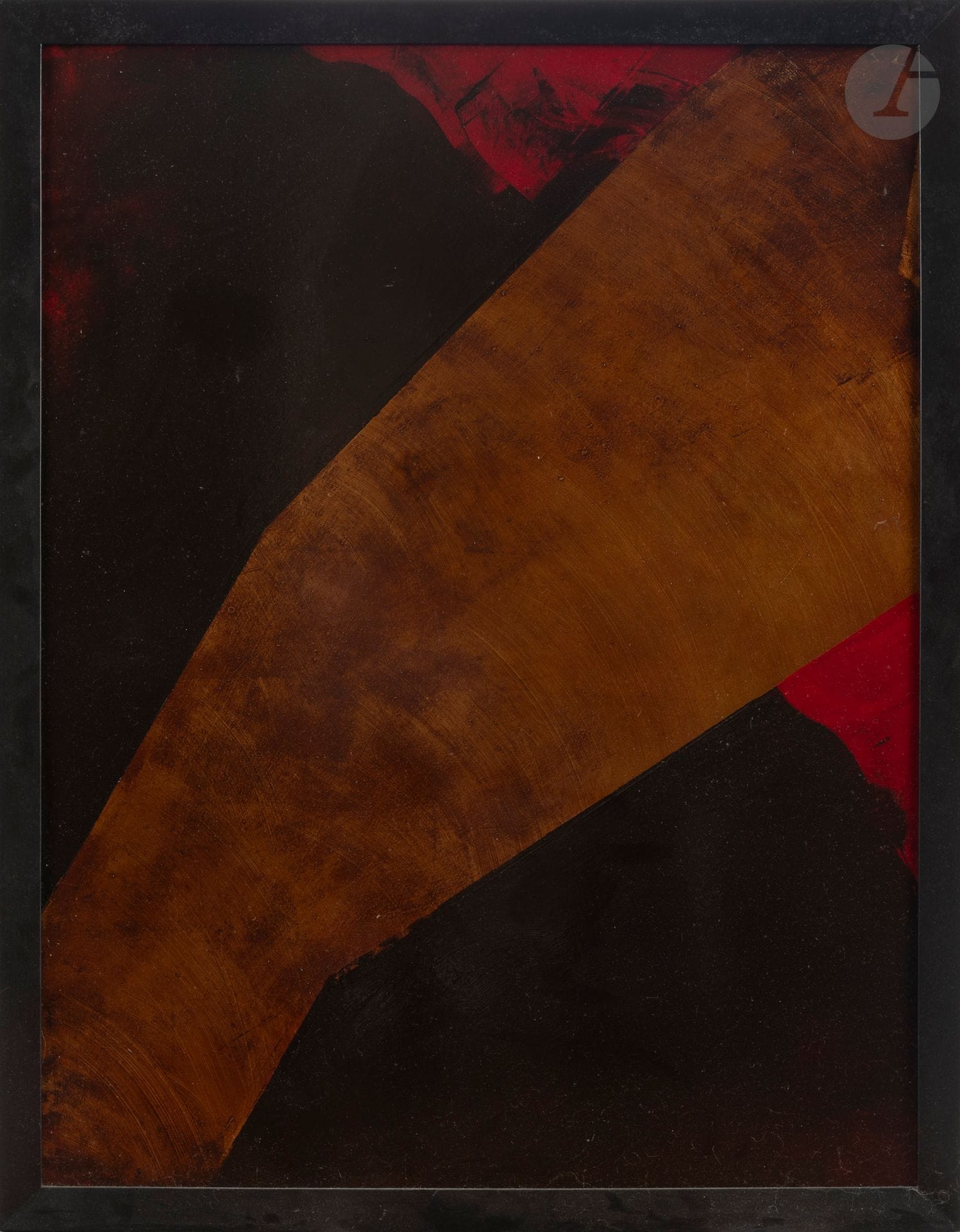 Vasile SPATARU (XXIe siècle)
Sans titre, 2021
Huile et feuilles d'or sur carton. 
Signée, titrée et datée au dos. 
H. : 103 cm - L. : 134 cm
(Lot vendu en l'état).