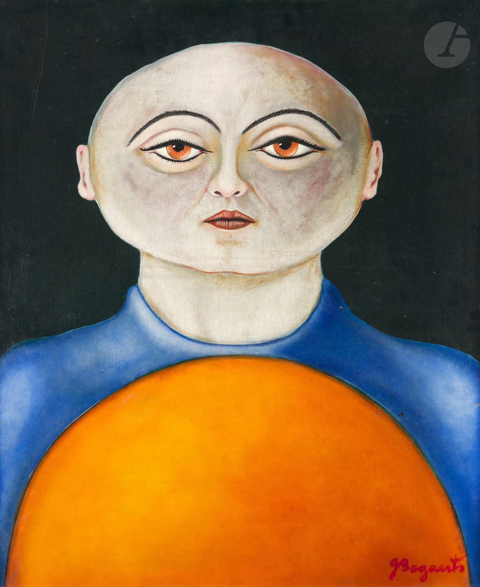 Gaston BOGAERTS (1921–2008)
Monster Playing Ball
Oil on canvas.
Signed lower right.
73 x 60 cm