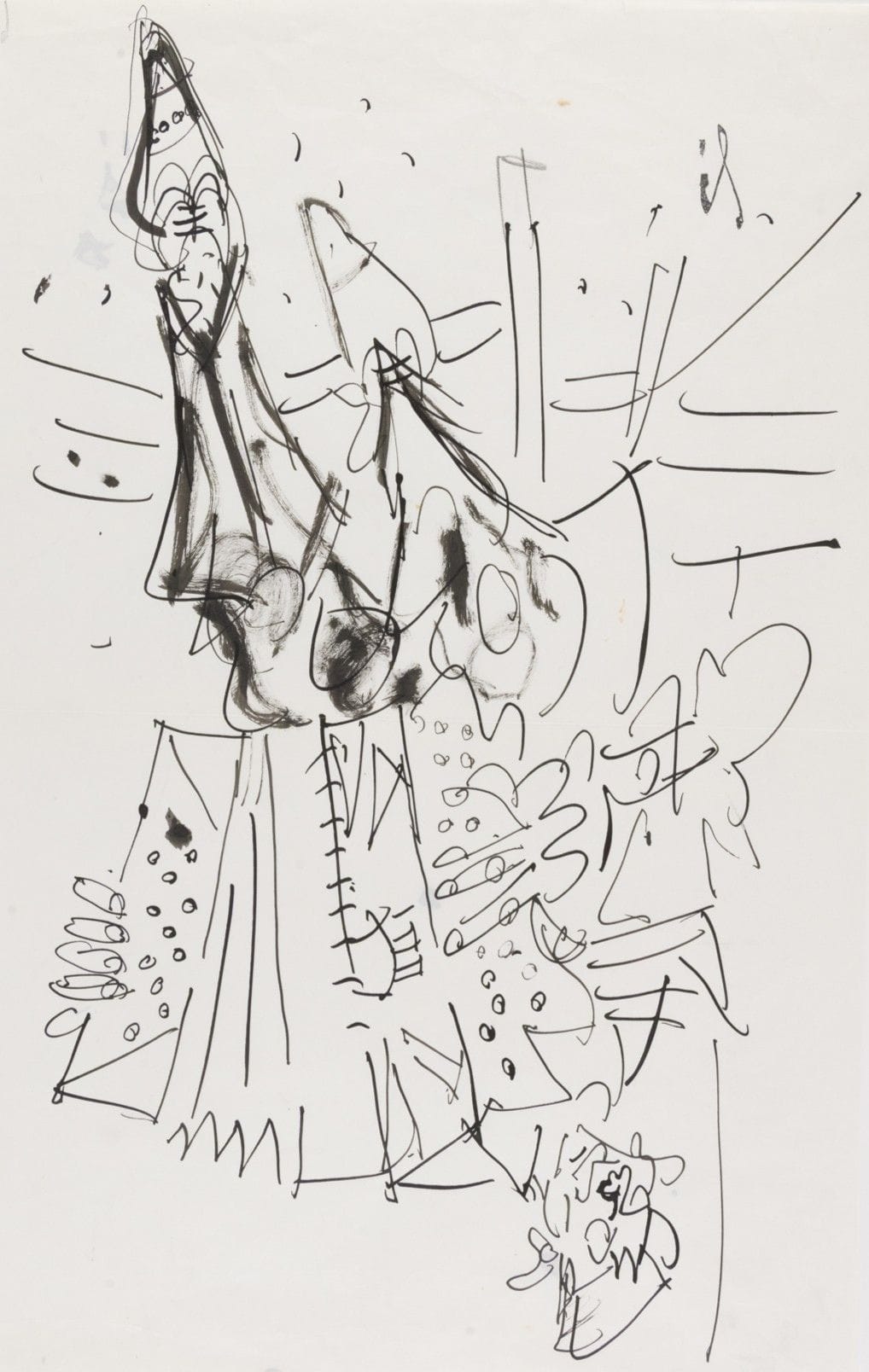 Eugène PAUL dit GEN PAUL (1895-1975)
L’Accordéoniste
Encre et lavis d’encre.
Timbre de l’atelier en bas à droite.
(Petites taches et plis).
45 x 31 cm