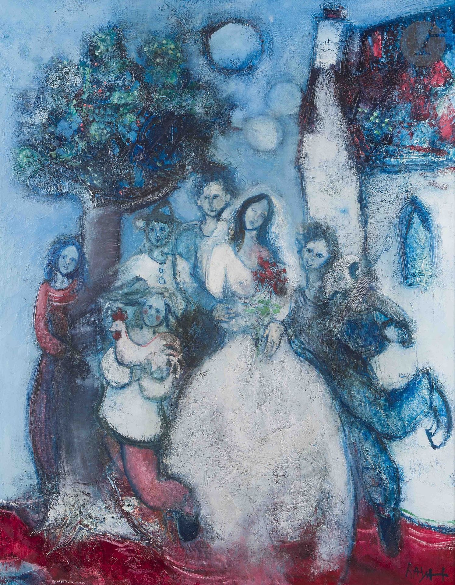 Alain RAYA-SORKINE (1936–2022) 
The Wedding 
Oil on canvas. 
Signed lower right. 
92 x 73 cm