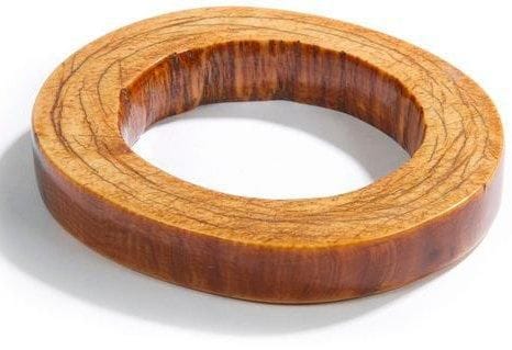 IGBO (Nigeria) Bracelet. Ivoire à patine brun rouge. Épaisseur: 1,5 cm - Diamètre: 11 cm