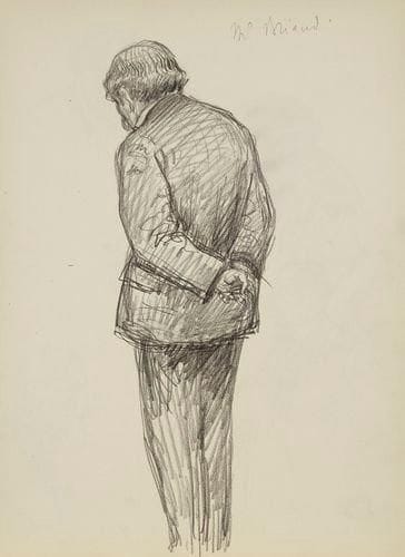 Henri GIRAULT DE NOLHAC (1884-1948)
1929-1930: Voyage à Madrid et à la Société des Nations Suite de trente dessins au crayon noir (23,5 x 32 cm) dont dix-neuf sur la session de la Société des Nations représentant le bâtiment électoral, la salle des délibérations, la salle de presse, les différents participants dont Aristide Briand, Pierre Laval, Léon Jouhaux, Cecil, Hendersen, Hymans et onze vues de Madrid dont le Prado. Dans un cahier de croquis à reliure à spirales en fer. B.E.