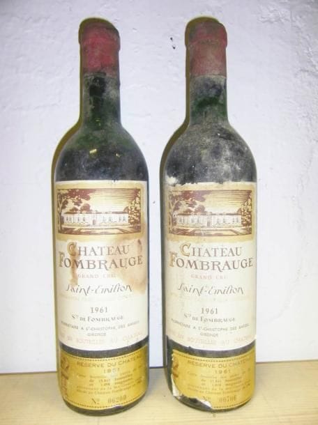 2 Bouteilles CH. FOMBRAUGE, St-Émilion 1961 (es, 1 V coul)