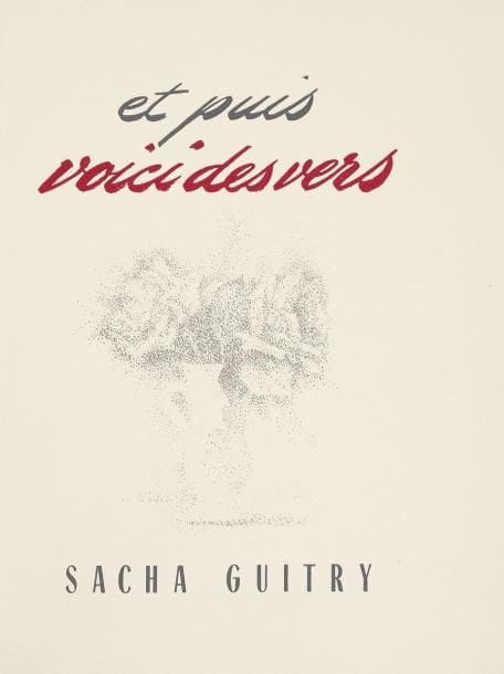 GUITRY (Sacha)
Et puis voici des vers. Illustré par Henri Jadoux (Raoul Solar, 1954). In-8 carré, broché, à toutes marges, non rogné, sous emboîtage d'éditeur dos chagrin vert. Un des 85 exemplaires numérotés sur Papier vélin de Johannot (n°25). Luxembourg 186