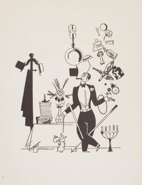 SERGE
Des Clowns, des Girls, du Cinéma. Paris, J. Snell, 1927; in-4 br., couv. ill. Textes par André Warnod, Louis Léon-Martin et Léon Moussinac. Exemplaire hors-commerce sur Francia