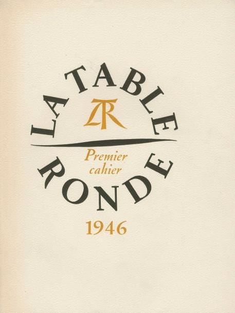 TABLE RONDE (La) 1944, n°1 - Avril 1945, 1er, 3ème et 4ème Cahiers. - 1946, 1er et 2ème Cahiers; ens. 6 vol. in-4 br., emb. Textes, la plupart en édition préoriginale, de J. Giraudoux, Max Jacob, Jean Cocteau «Léone», P. Claudel, F. Mauriac, A. Gide, Alain, etc. Et illustrations hors- texte de Chagall, Thévenet, M. Jacob, L. Hervieu, J. Villon, A. Marchand, A. Maillol, etc. Sans les eaux-fortes originales