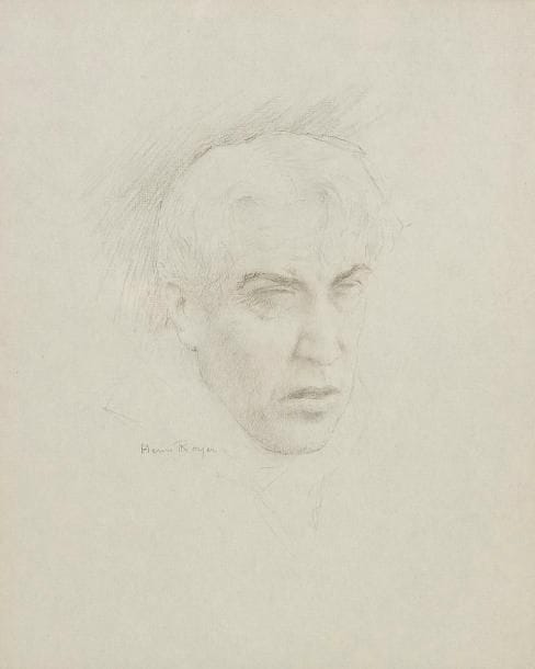Henri ROYER (1869-1938)
Lucien Guitry, [1906]. Mine de plomb, signé en bas à gauche. 19x16cm  Lucien Guitry dans le rôle d'Achille Cortelon dans La Griffe d'Henry BERNSTEIN (Renaissance, 18 avril 1906); ce dessin a été reproduit dans L'Illustration théâtrale du 23 juin 1906. Ancienne collection Sacha Guitry (vente 9 décembre 1985, n°23)
