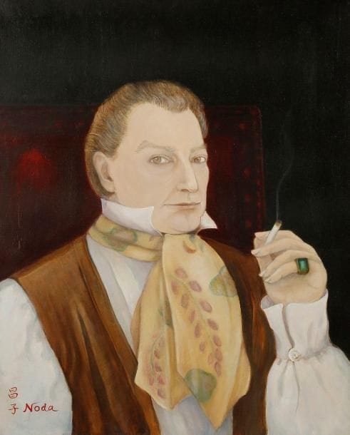Masako NODA-TEYNAC
Sacha Guitry. Huile sur toile, signée en bas à gauche. 59,5x48cm Exposition Sacha Guitry et ses amis (Musée du Luxembourg, 1985), n°453