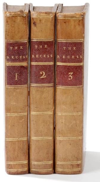 LEE (Sophia)
The Recess; or, a tale of the other times. By the author of the chapter of accidents. London: T. Cadell, 1787. - 3 volumes in-8, (4 ff.), 263 pp.; (2 ff.), 298 pp.; (2 ff.), 356 pp. Veau fauve, double filet doré en encadrement sur les plats, dos lisse orné, tranches jaspées (reliure de l'époque). Troisième édition, corrigée, de l'une des oeuvres majeures de la littérature gothique. Il s'agit du second roman de Sophia Lee (1760-1824), paru pour la première fois à Londres en 1783 et traduit pour la première fois en français en 1786 sous le titre Le Souterrain ou Mathilde. Dans son étude sur le roman gothique anglais, Maurice Lévy considère ce roman comme l'une des oeuvres majeures de ce courant: "En déversant, dans le schéma un peu sommaire du roman d'aventures toute la richesse du sentiment et des effusions du coeur, Sophia Lee orienta définitivement l'évolution du genre créé par Walpole. Cette mélancolique histoire, constitue, face au Château d'Otrante, l'autre source inépuisable de situations et de thèmes, mais ceux-là pathétiques, où devaient puiser les romanciers, et surtout les romancières, à venir. Ingénieusement combinés par la génération suivante à la trame un peu succincte d'aventures inquiétantes, ils donneront au roman "gothique" le visage définitif que nous lui connaissons, reflété de façon particulièrement harmonieuse dans l'oeuvre de Mrs. Radcliffe. Il existe, de ce gonflement soudain de l'intrigue, un indice tout matériel: alors qu'un unique et mince volume suffisait à contenir les aventures contées par Walpole, Hutchinson et Clara Reeve, il en faudra désormais trois - ou plus ! - pour épuiser l'inspiration des nouveaux romanciers: Sophia Lee est, pour une bonne part, à l'origine du "three-decker" (Maurice Levy, Le Roman "gothique" anglais, 1764-1824, 1995, p. 179). Bel exemplaire en reliure de l'époque, provenant de la bibliothèque de Pierre-Clément de Laussat (1756-1835), dernier gouverneur de la Louisiane sous l'Empire puis gouverneur de la Guyane e