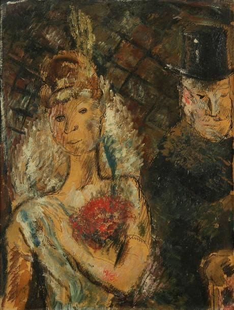 Edouard Goerg (1893-1969)
La Mariée 1927. Huile et encre sur carton. Signée en bas à gauche. 34 x 26 cm
