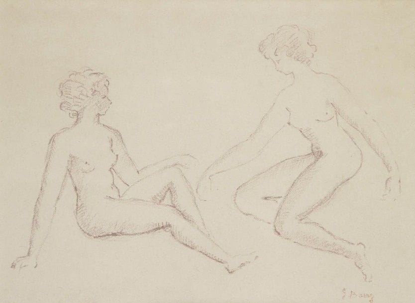 Geneviève BARREZ (née en 1947)
Étude de femme
Dessin au crayon.
Signé en bas à droite.
19 x 26 cm