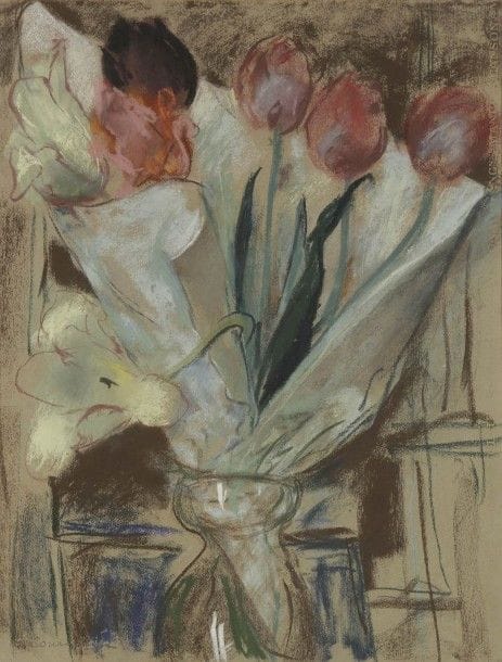 Étienne COURNAULT (1891-1948)
Vases de tulipes
Pastel.
Signé en bas à gauche.
61 x 47 cm