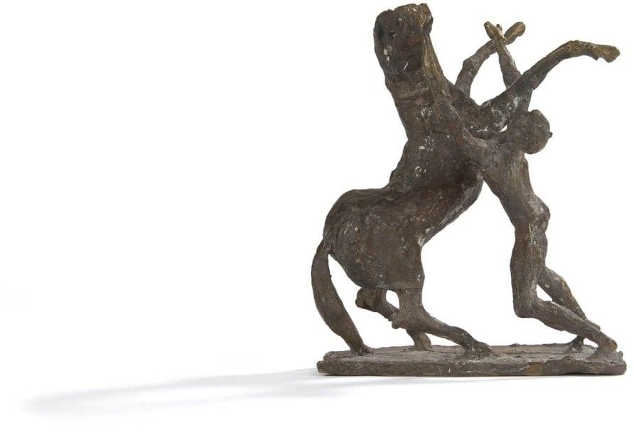 Pericle FAZZINI (1913-1987)
Homme et cheval
Bronze à patine brune.
Signé sur la terrasse.
Hauteur : 16 cm