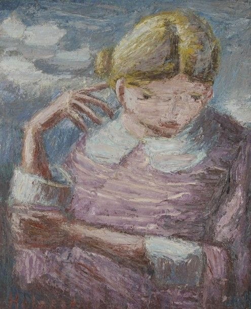 Clifford H. Philipps HOLMEAD [américain] (1889-1975)
Jeune fille à la robe rose, 1970
Huile sur panneau.
Signée en bas à gauche.
Datée en bas à droite.
91 x 76 cm