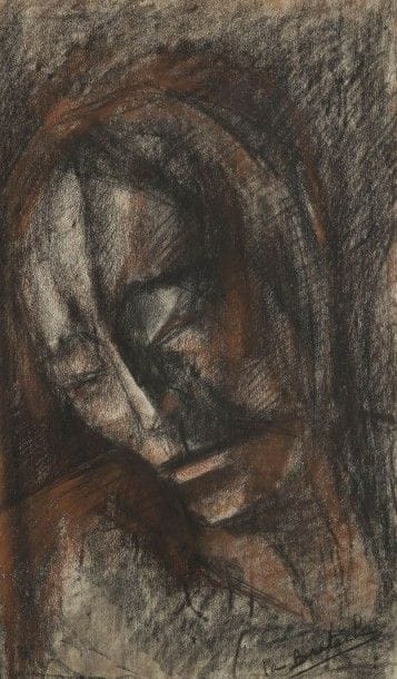 LA BRETECHE (XXe siècle)
Portrait de femme
Dessin au crayon gras.
Signé en bas à droite.
62 x 36,5 cm