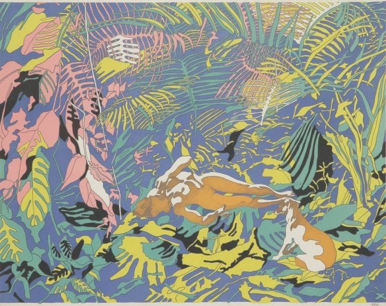 Henri CUECO (né en 1929)
Femme dans la jungle
Lithographie.
Signée en bas à droite.
51 x 64 cm