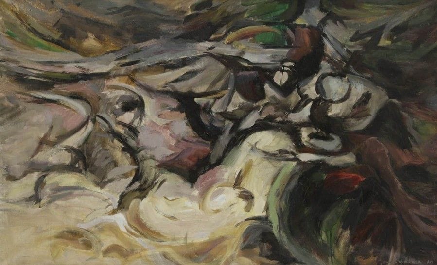 Jean LOMBARD (1895-1983)
Le Ruisseau, 1960
Huile sur toile.
Signée et datée en bas à droite.
73 x 116 cm