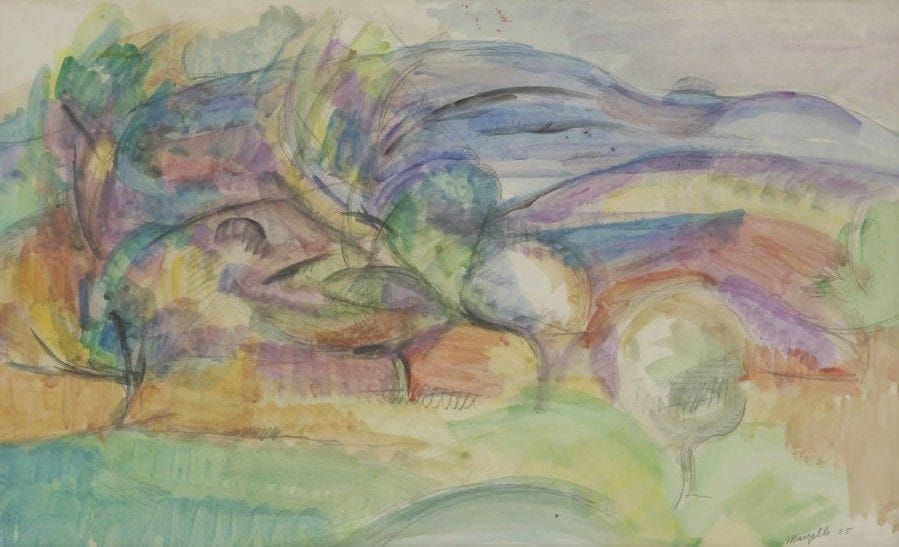 Jean MARZELLE (1916-2005)
Les Oliviers, 1955
Aquarelle.
Signée en bas à droite.
31 x 50 cm