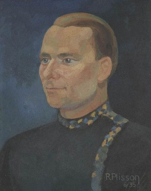 R. PLISSON (XXe siècle)
Portrait d’homme, 1935
Huile sur toile.
Signée et datée en bas à droite.
46 x 38 cm