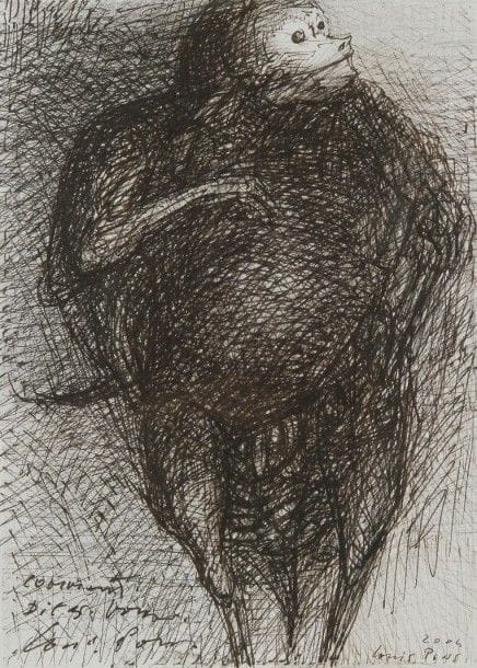 Louis PONS (né en 1927)
Personnage, 2004
Dessin à l’encre.
Signé et daté en bas à droite.