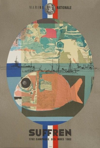 Roger BEZOMBES (1913-1994)
Suffren - Air France - Timbres
2 affiches et une lithographie.
La lithographie signée et numérotée sur 120.
78 x 53 cm, 100 x 60 cm et 71 x 51 cm