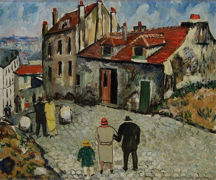 Lucien GENIN (1894-1953)
Montmartre, rue Saint-Vincent Huile sur toile. Signée en bas à gauche. 46 x 55 cm