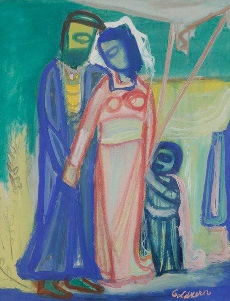 Georges GOLDKORN (1905-1977)
Couple à l'enfant Gouache. Signée en bas à droite. 40,5 x 31 cm Provenance: Vente galerie la Boëtie, Paris, 1952.