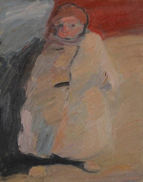 Edmond HEUZE (1884-1967)
Personnage de cirque Huile sur toile. Signée au dos. 41 x 33 cm