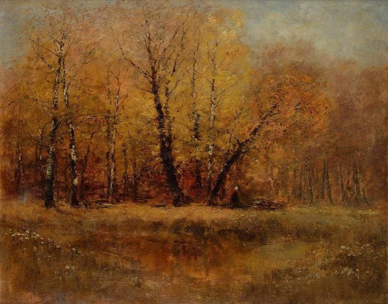 Lazlo KEZDY KOVACS [hongrois] (1864-1942)
Paysage d'automne, 1930 Huile sur toile. Signée en bas à gauche. Signée, datée et titrée en hongrois sur le châssis. 81 x 100 cm