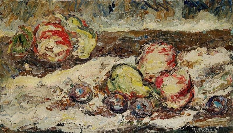 Isaac PAILES (1895-1978)
Nature morte aux fruits Huile sur toile. Signée en bas à droite. 27 x 46 cm