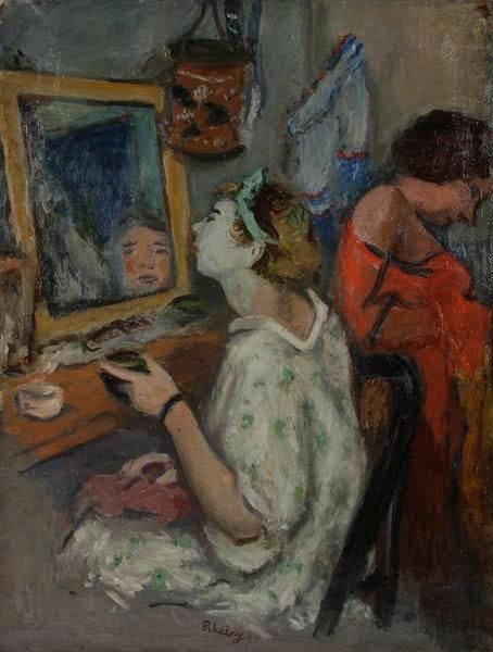Robert PIKELNY (1904-1986)
La Loge Huile sur toile. Signée en bas au milieu. Signée et titrée au dos. 116 x 88 cm Exposition: Salon des Tuileries, Paris 1933, n°1976.