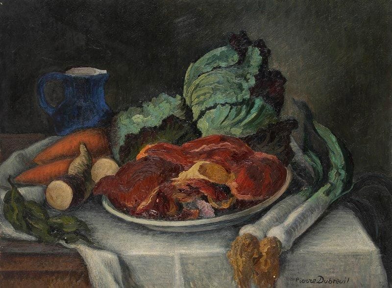 Pierre DUBREUIL (1891-1970)
Le Pot au feu, 1925 Huile sur toile. Signée en bas à droite. 60 x 81 cm