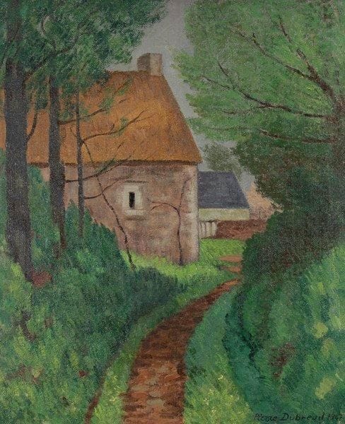 Pierre DUBREUIL (1891-1970)
Paysage, 1947 Huile sur toile. Signée et datée en bas à droite. 55 x 46 cm