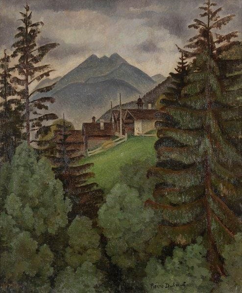 Pierre DUBREUIL (1891-1970)
Paysage de montagne Huile sur toile. Signée en bas vers la droite. 65 x 54 cm