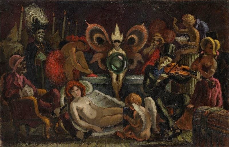 Pierre DUBREUIL (1891-1970)
Étude pour la Vie, 1937 Huile sur toile. Signée en bas à gauche. 46 x 73 cm