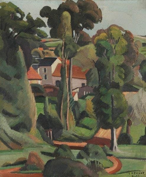 Louis NEILLOT (1898-1973)
Village du Bourbonnais, 1927 Huile sur toile. Signée et datée en bas à droite. 55 x 46 cm Figurera au supplément 3 du catalogue raisonné actuellement en préparation.