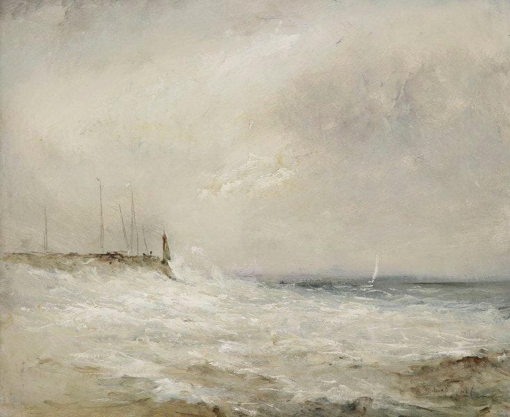 Jean-Michel NOQUET (Né en 1950)
L'Entrée du port Huile sur isorel. Signée en bas à droite. 46 x 55 cm