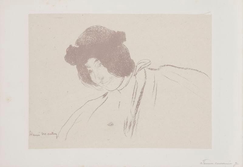 Henri MARTIN (1860-1943)
Femme couronnée; Muse. Lithographie. 215 x 135 et 245 x 195. I.F.F. non décrit et 4. Très belles épreuves sur chine appliqué, la 1re tirée en gris violacé sur chine appliqué, la 2e sur chine volant. Petit corps étranger en surface à la 1re. Petites marges. Ens. 2 p