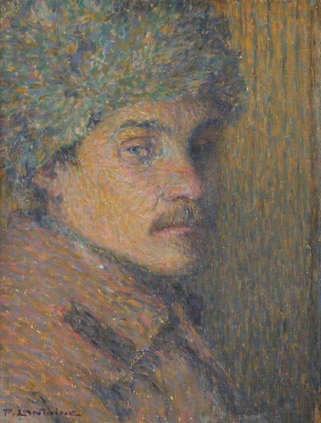 Fernand LANTOINE (1876/78-c. 1955)
Portrait d?un Tartare, 1915 Huile sur panneau. Signée en bas à gauche. Signée, datée et titrée au dos. 36 x 27 cm