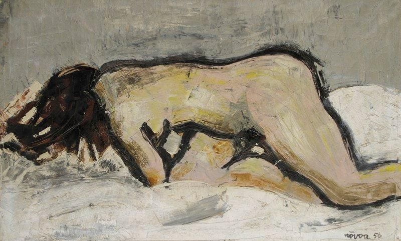 Leopoldo NOVOA [uruguayen] (1919-2012)

Nu couché, 1956
Huile sur toile.
Signée et datée en bas à droite.
(Petits manques).
75 x 124 cm

