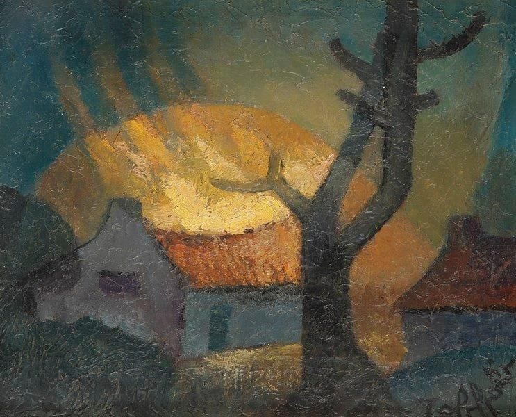 Louis TOFFOLI [franco-italien] (1907-1999)

Brume
Huile sur toile.
Signée en bas à droite.
Titrée au dos.
22 x 27 cm

Nous remercions Madame Jannetje Lucas Pons de nous avoir confirmé l'authenticité de cette oeuvre.
