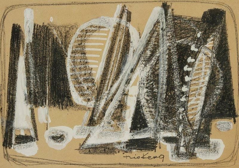 Théo KERG [luxembourgeois] (1909-1993)

Par temps gris
Dessin au pastel gras et gouache.
Signé en bas à droite.
(Petits manques).
35 x 48,5 cm
