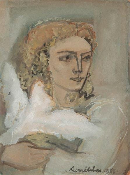 Avni ARBAS [turc] (1919-2003)

Femme de trois-quarts à la colombe, 1963
Gouache.
Signée et datée en bas à droite.
36 x 27 cm
